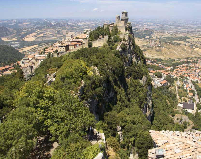 SAN MARINO REPUBLIC The oldest republic in the world is 657m above sea level and only 10 km from the Adriatic Sea.