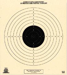 2013 IDAF Rules 47 11.6.2 Officiating equipment 11.6.2.1 Targets. 10 meter air pistol targets will be used. The competition target has four bulls eyes on a single sheet.