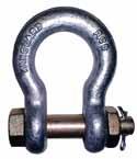VGD WIRE ROPE HARDWARE SHACKLE WARNINGS AND INFORMATION It is very important to read and understand all information shown before using a shackle Screw Pin Anchor Shackles Bolt Type Anchor Shackles