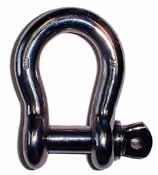 VGD WIRE ROPE HARDWARE STAINLESS SCREW PIN ANCHOR SHACKLES To be used for light duty, non-critical applications only Made from AISI 316 stainless steel Bright polished finish Cast Size A B C D E F