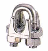WIRE ROPE HARDWARE VGD MALLEABLE WIRE ROPE CLIPS To be used for light duty, non-critical applications only Typical uses include guard lines and fencing Electro-galvanized finish Rope diameter stamped