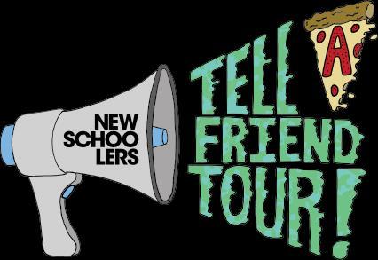 Tour Dates: December 2018 - March 2019 7 years deep and the Newschoolers Tell A Friend Tour format remains the same: visit hills, get kids stoked, give out prizes and eat pizza.