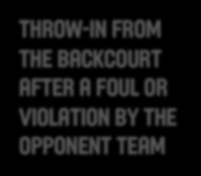 Throw-in from the backcourt after a foul
