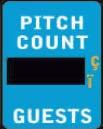 To correct a mistake, refer to Setting Pitch Count Settting Pitch Count (Used to reset for new pitcher, or correct the pitch count) 1.