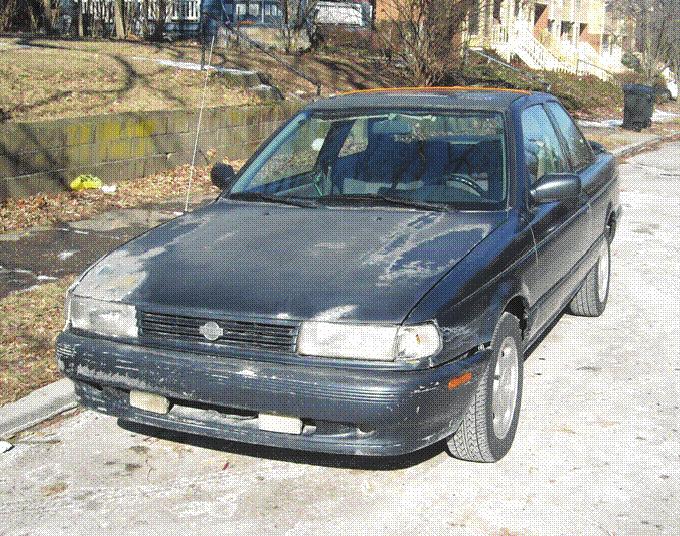 The search for a lemon (you can spend $500 max on a car for entry, not including safety equipment) produced a 92 Nissan Sentra SE-R for the bargain price of $198. See the before photo below.