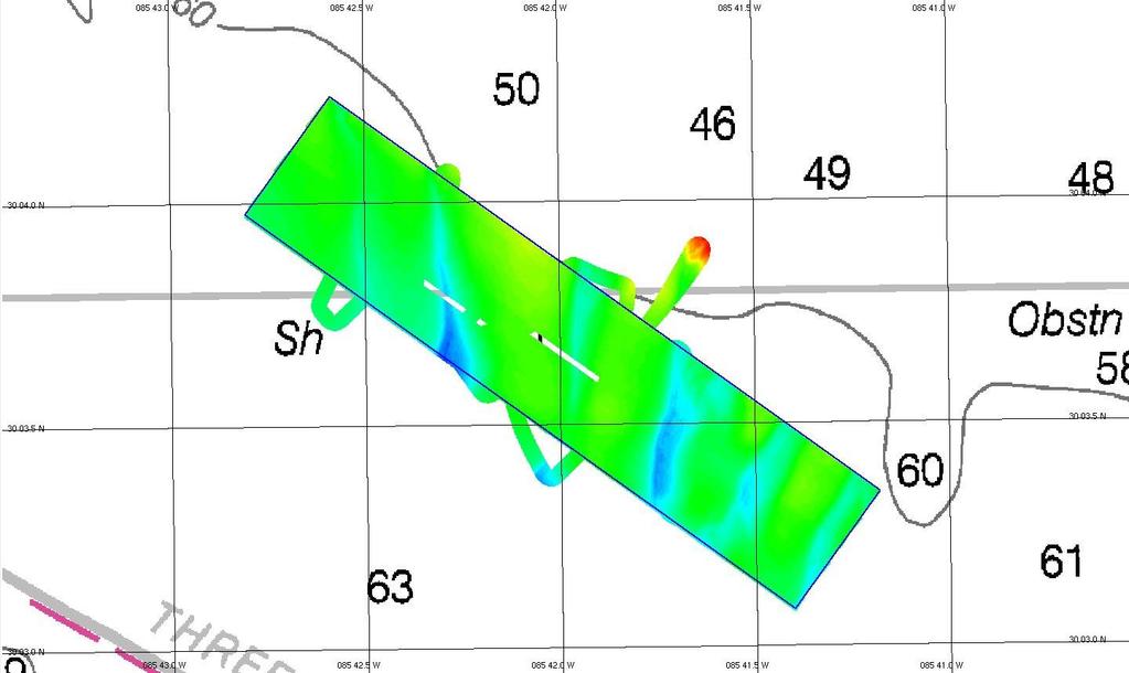 ANTX Survey Results Alternate Area The final one-meter combined uncertainty and bathymetric estimator (CUBE) surface uncertainties ranged from 0.470 to 0.