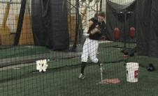 Setup 3 plates in front fo the coach or screen. The closest plate will represent a fastball and the one furthest away can be an off-speed pitch. Great for indoor or outdoor hitting.