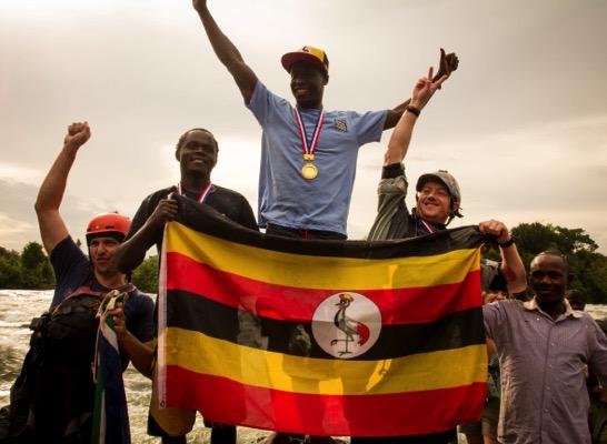 COMPETITIONS AND EVENTS Junior Ugandan National Freestyle Championships Having seen all of the international kayakers along with Dane Jackson Training on the water a few of the local young kayakers