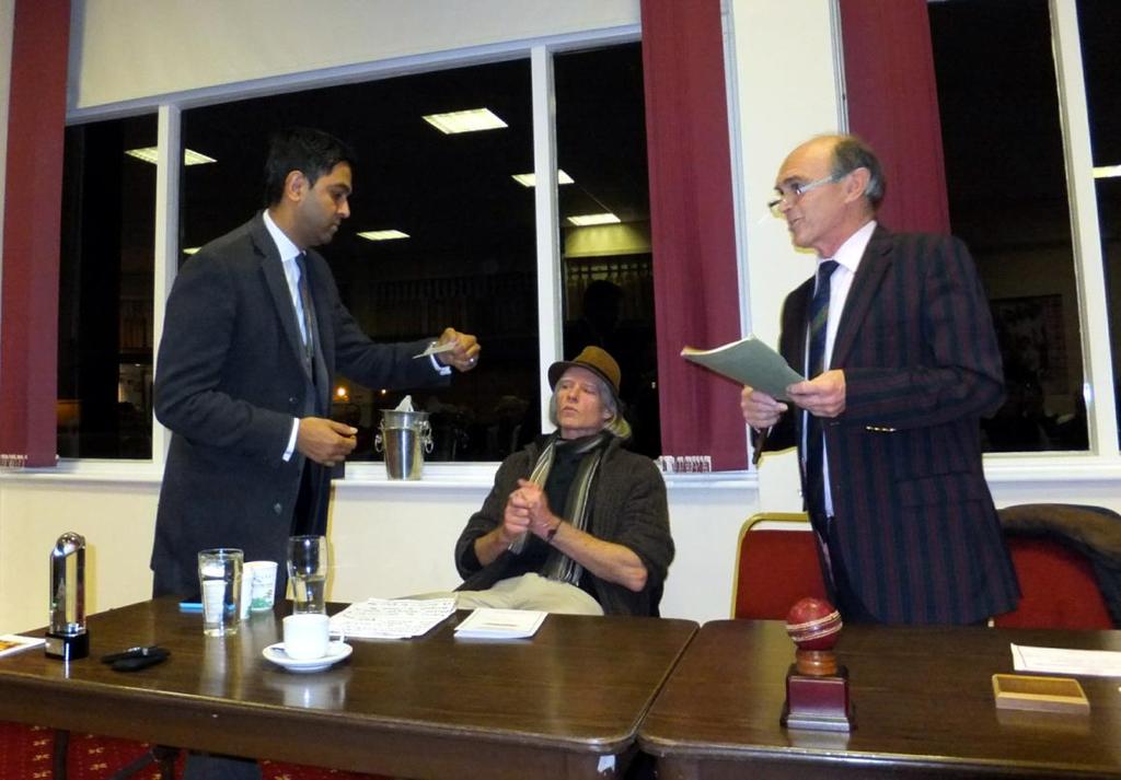 On behalf of the membership Wasim Khan was invited to be a guest of the LCS, Wasim very kindly agreed to give up his evening to be at this meeting, the reason for inviting Wasim, he played at