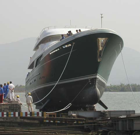 Holland s strategy is on display at the launch of the first of his Marco Polo series yachts.
