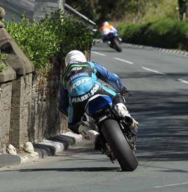 Keith Amor No sooner has a TT race started then riders are faced with the terrifying plunge down Bray Hill.
