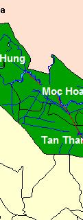 VCD river with 278 km length originates from Cambodia, flows through Xa Mat to Go Dau (Tay Ninh province) enters Vam Co river flows into East Sea.
