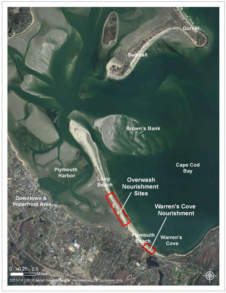 Plymouth Long Beach & Warren s Cove Barrier spit 3 miles long, begins at Warren s Cove & forms Plymouth Harbor Shoreline management dates back to 1700 s Seawalls and