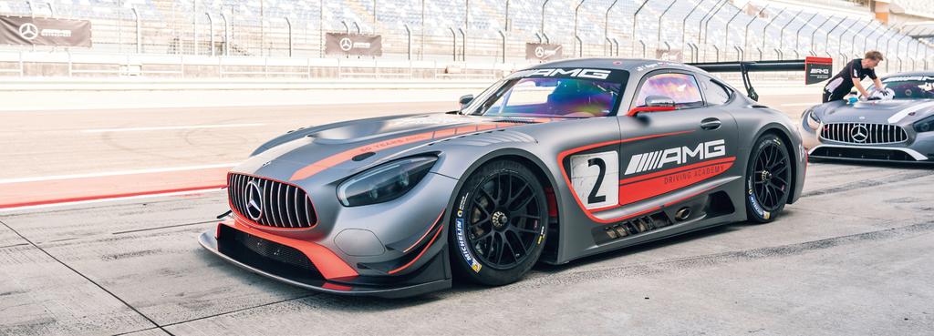PROGRAM HIGHLIGHTS Mercedes-AMG GT4 training sessions (approx. 4 slots of 90 minutes each) Mercedes-AMG GT3 Experience (approx.