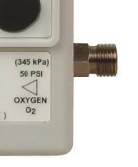 Ventilator Connections Oxygen Connection The EPV 200 must be connected to a 40-80 psi compressed oxygen source to operate. A single use disposable oxygen hose is supplied with this ventilator.