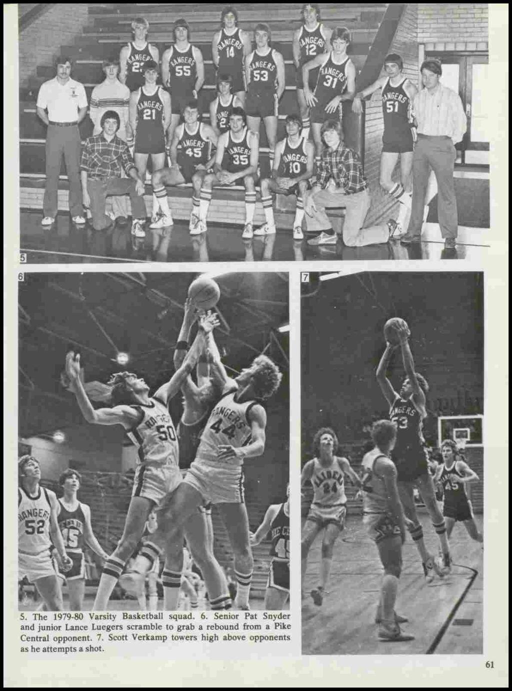 5. The 1979-80 Varsity Basketball squad. 6.