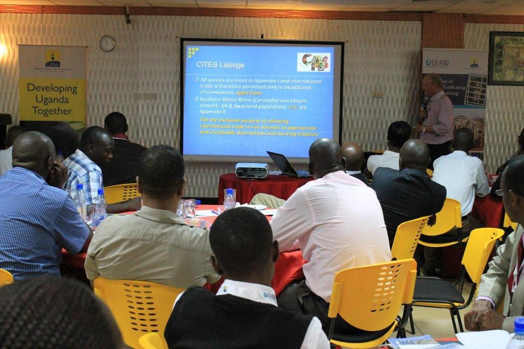 Ethiopia, Rwanda and DR Congo on Prevention of Wildlife Trafficking during which officials were trained various aspects of ivory and other wildlife trafficking issues, CITES implementation, methods
