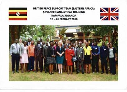 With support from British Peace Support Team (BPST), over 20 staff from Uganda