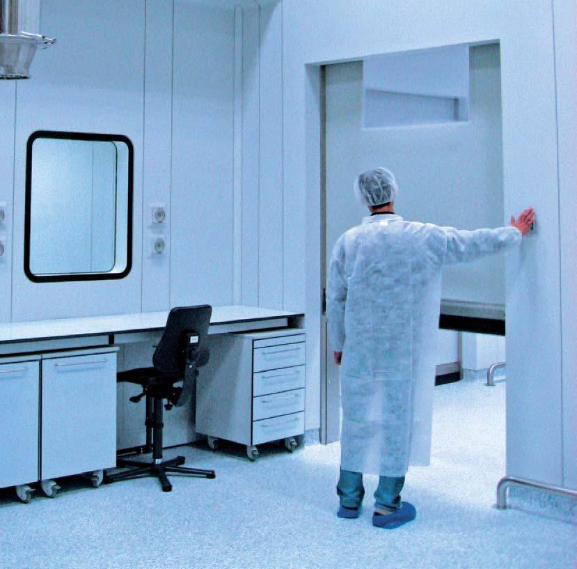 The CR Series: Special doors for clean rooms An increasing number of defined standards require reliable special doors for clean room application, for example in the pharmaceutical, medicine,