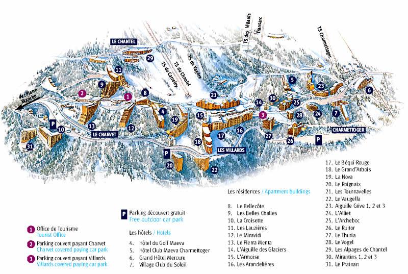 Resort Information Pack Les Arcs Ski Amis Services in the Resort: Pre-booked ski passes Discounted pre-booked equipment hire Pre-booked ski school and lessons
