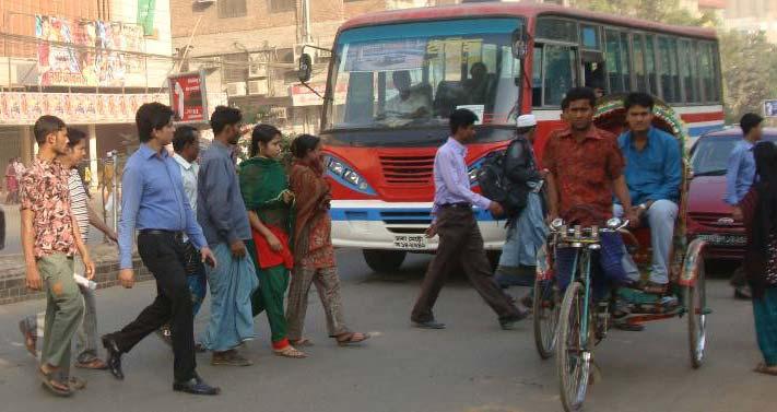 3 Improving Walkability in Dhaka Improving the environment for pedestrians would, in addition to being a precondition for making the BRT feasible, generate a broader positive change.