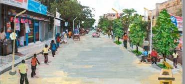 4.2 Gazipur Pilot Project The road segment selected for the second pilot site is called Hospital Road and connects the Gazipur pourashava (local government office) with the Joydebpur Railway station