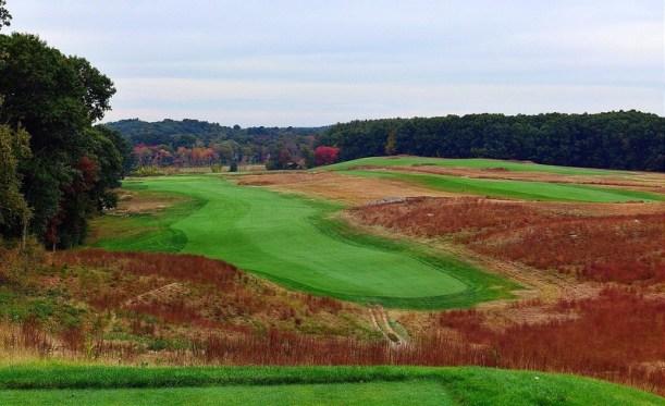 The red fescue frames the hole beautifully. Another half-par hole.