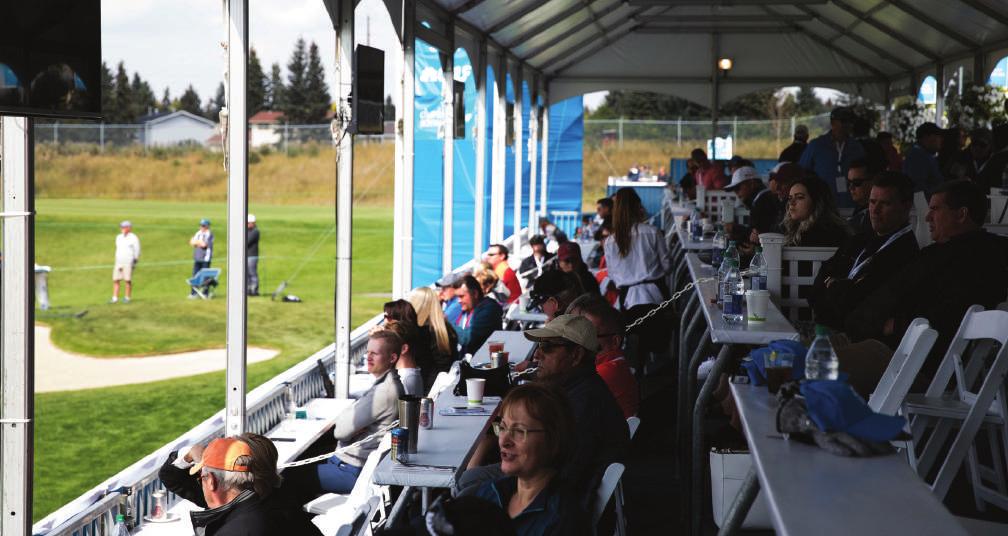 HOSPITALITY OPPORTUNITY 4 15 GREEN SKY SUITES Be in the heart of the action behind the 15 th green. These private Sky Suites are the perfect space for entertaining smaller groups.