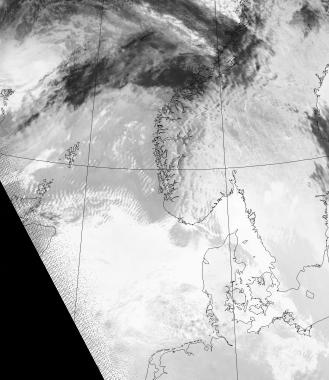 Satellite cloud picture, from the Terra satellite, channel 22, at 2026 UTC on 6 November 2006. is a close-up of (a). This figure is available in colour online at wileyonlinelibrary.