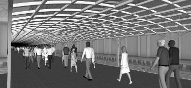 possibility to build adequately designed domes or arches above the pedestrian routes that would be adjusted