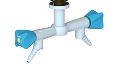 SUSPENDED FITTINGS WITH 45 VALVES Model: with fixed nozzle Media 1-valve 2-valve 90 2-valve 180 4-valve CA Compressed air