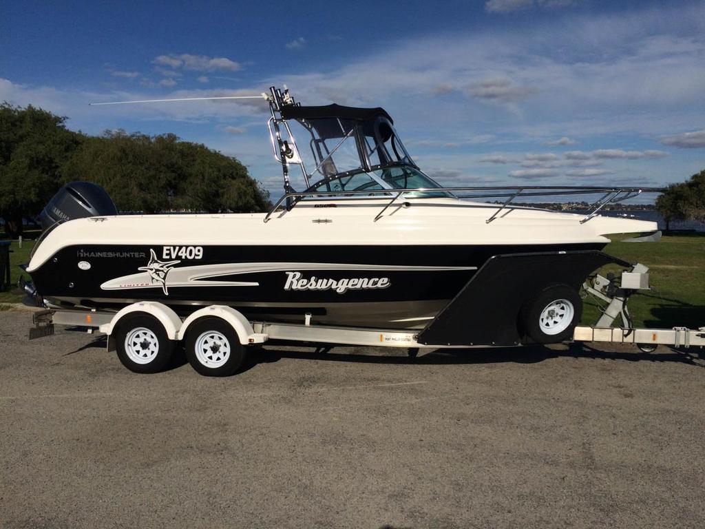 FOR SALE 2014 Haines Hunter 650R Limited Resurgence Resurgence is a highly capable game fishing trailer boat; it won the PGFC Marlin Cup this year.
