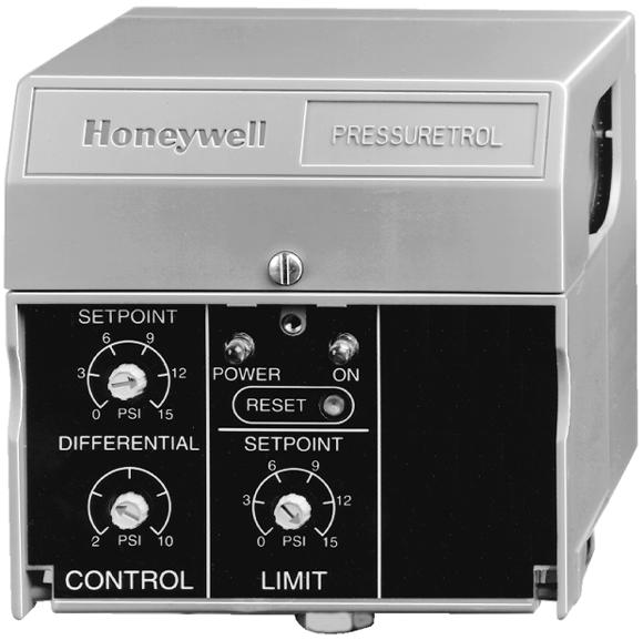 P7911C PressureTrol Controller PRODUCT DATA FEATURES Use only with steam, air or noncombustible gases that do not corrode the pressure sensing element.