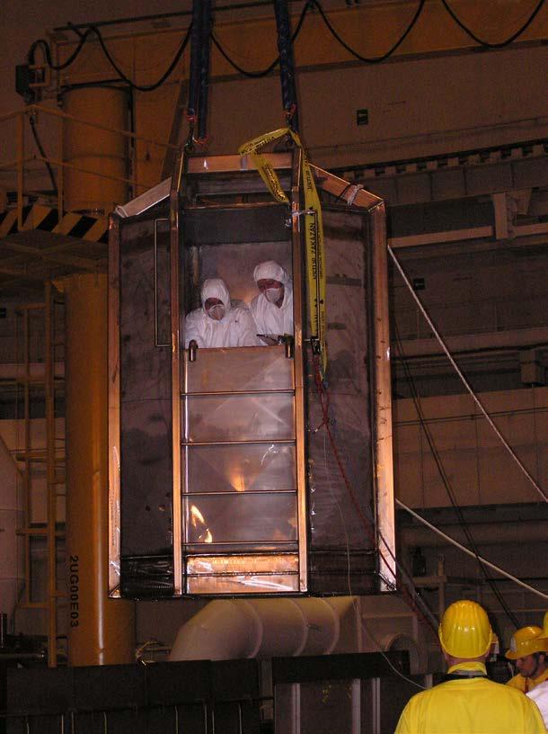 Core barrel repair preparation the gondola mass 7360 kg max.