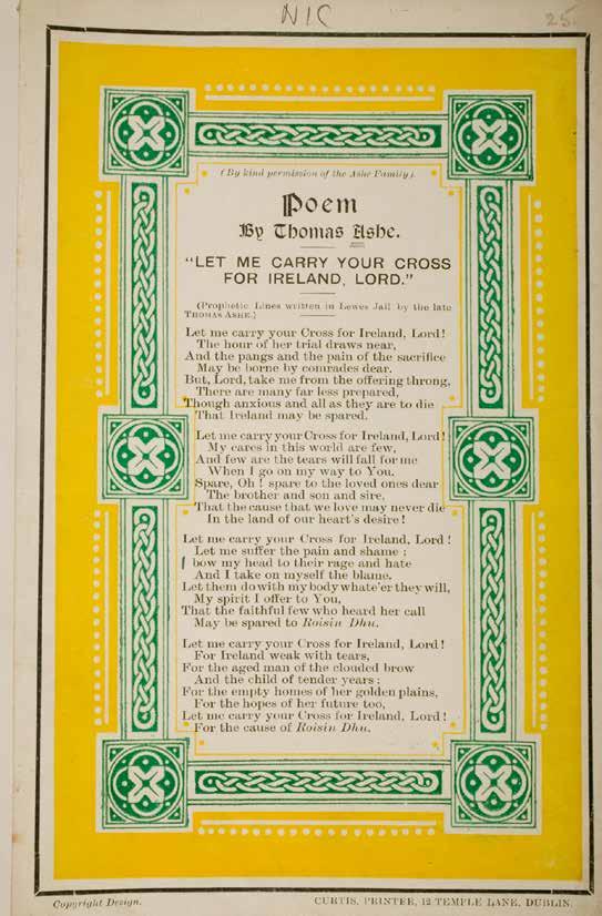 12 An edition of Thomas Ashe s moving poem, Let me