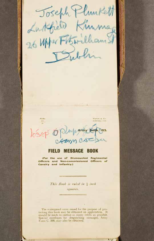 7 Pages from Joseph Plunkett s field notebook