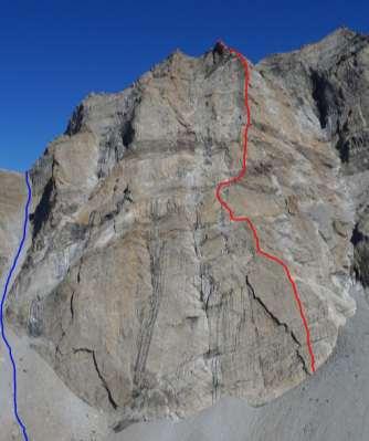 JP and VS attempted the 650m rock wall situated beside Basecamp on the south side of the valley.