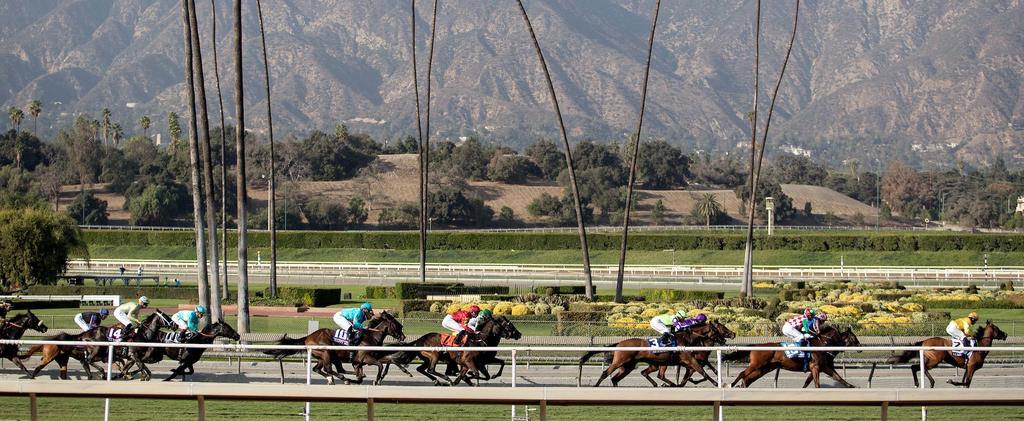 ABOUT SANTA ANITA PARK Nestled at the base of Southern California s San Gabriel Mountains, Santa Anita Park, located just east of Los Angeles, has long been one of the most iconic settings for