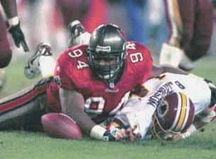1999 NFC DIVISIONAL PLAYOFF GAME TAMPA BAY 14, WASHINGTON 13 RAYMOND JAMES STADIUM JANUARY 15, 2000 The Bucs rallied from a 13-point deficit to stun the Redskins 14-13 before a delirious gathering of
