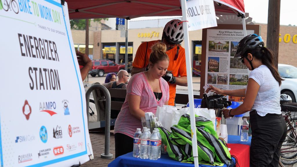National Bike to Work Day is a part of the month-long celebration of the many benefits of commuting to work by bicycle and regionally organized energizer stations