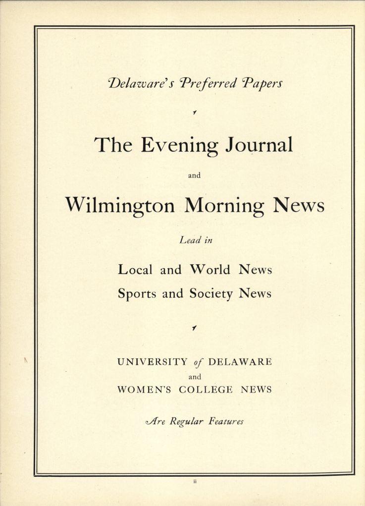 ^Delaware s P r e f e r r e d P a p e r s The Evening Journal and Wilmington Morning News Lead in
