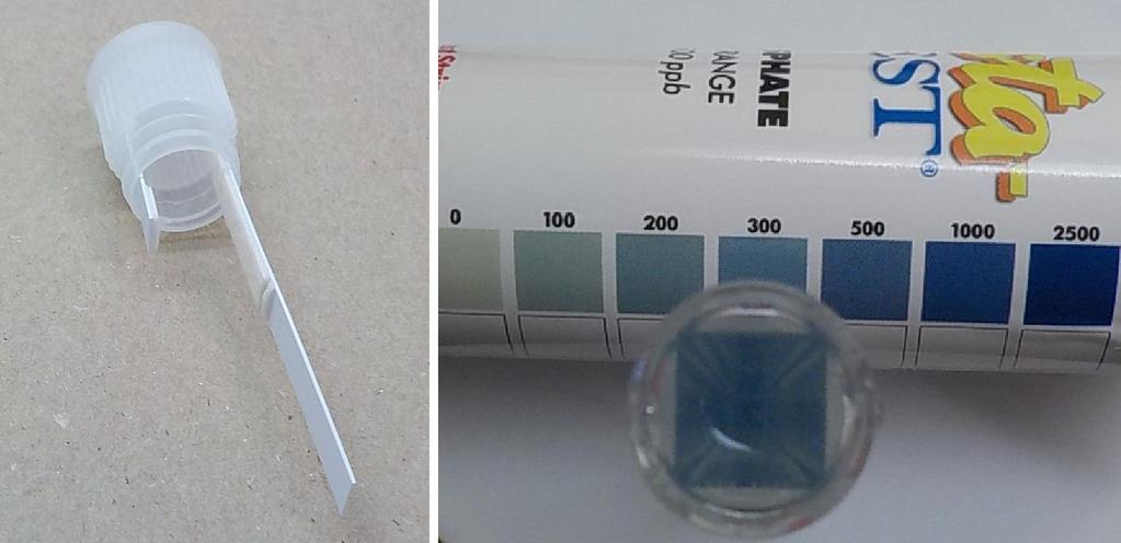 Phosphate Test: Lamotte Insta-Test Phosphate Test Kit Companies will need to open the sample tube labeled phosphate and use the Lamotte Insta-Test phosphate test kit to measure the sample inside.