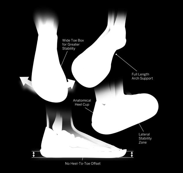 Created by studying a foot in motion, Barefoot2 is biomechanically designed to enhance  It s unique shape, combined with a sole that amplifies sensory feedback, make it the perfect shoe for intense