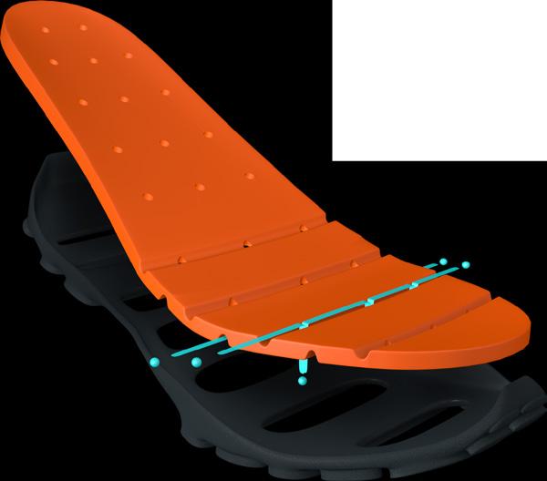 HYDRAMORPH - SUMMARY Hydramorph Technology Hydramorph Tech Summary MOVE WATER OUT Ports Midsole Quickly channels water away from the foot Hydramorph technology transports