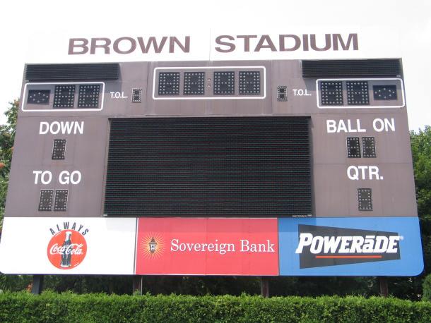 Brown Stadium Signage: Football 78 x 160 Static scoreboard