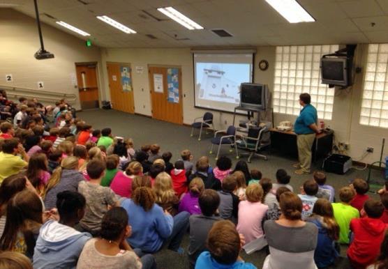 5th grade students participated in a presentation by a guest speaker who gave fascinating information about the weather!