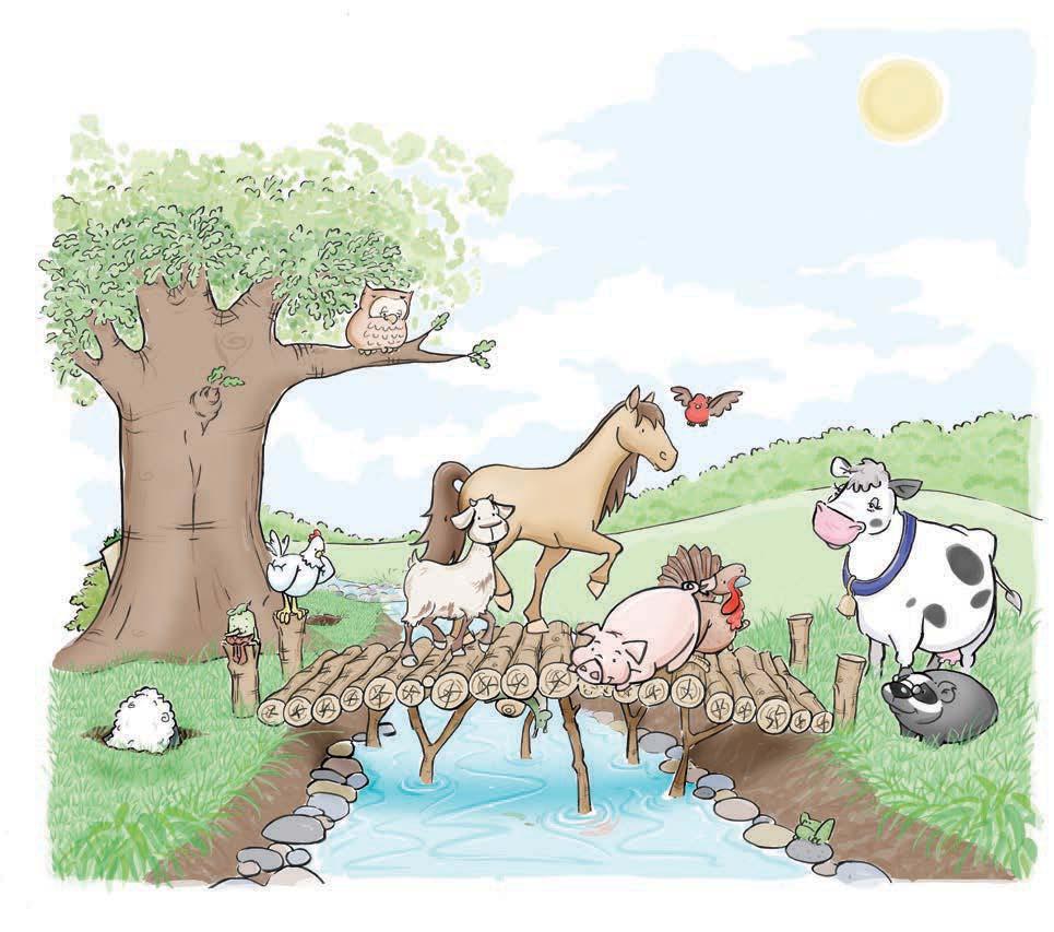 The farm animals marvelled at their work and had