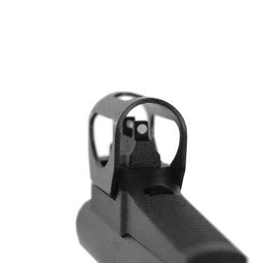 a To adjust the elevation of the sight, move the rear sight by slightly loosening the screw (illustration 10.b).