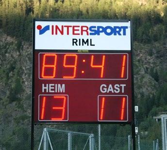 Soccer scoreboards are used for small sport
