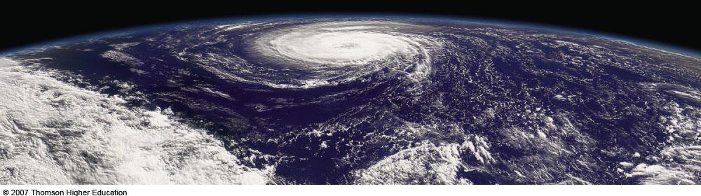 Hurricanes Low pressure over ocean